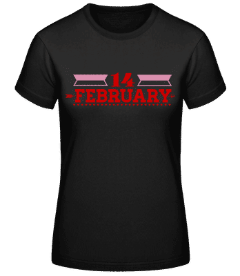 14 February Valentine - Women's B&C T-Shirt - Black - Front