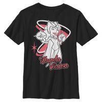 Marvel - WandaVision - Scarlet Witch Wanda Special - Detské Tričko - Čierna - Predné
