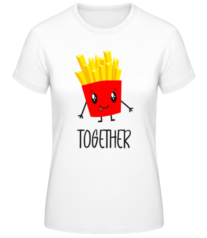 Vorschau: Better Together Fries - Frauen Basic T-Shirt - Weiß - Vorne