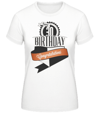 30 Birthday Congrats - Women's Basic T-Shirt - White - Front