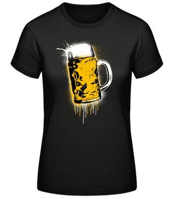 Graffiti Maßkrug - Frauen Basic T-Shirt - Schwarz - Vorne