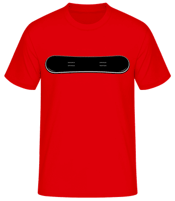 Snowboard - Men's Basic T-Shirt - Red - Front