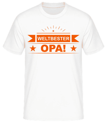 Weltbester Opa - Männer Basic T-Shirt - Weiß - Vorne