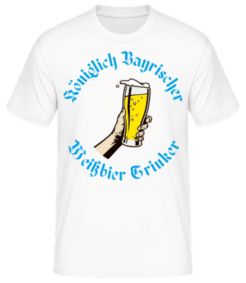 Koeniglich Bayrischer Weissbier Trinker - Männer Basic T-Shirt - Weiß - Vorne