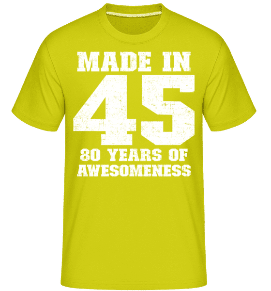 Preview: 80 Years Of Awesomeness -  Shirtinator Men's T-Shirt - Lime - Front