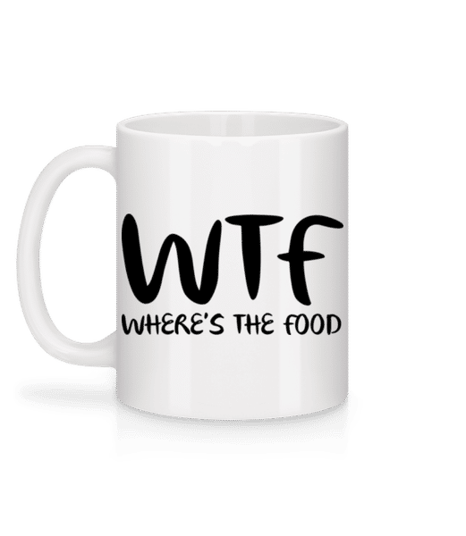 Aperçu: WTF Where's The Food - Mug en céramique blanc - Blanc - Derrière