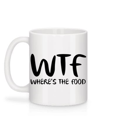 WTF Where's The Food - Mug en céramique blanc - Blanc - Derrière