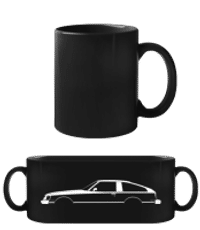 'Toyota Supra A50' Silhouette - Taza negra - Negro - delante