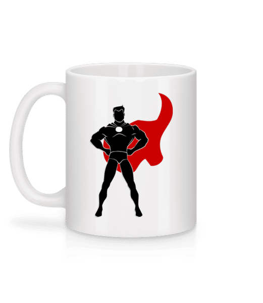 Aperçu: Superhero Standing - Mug en céramique blanc - Blanc - Derrière