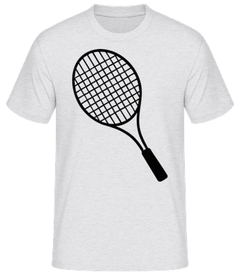Tennisschläger - Männer Basic T-Shirt - Grau meliert - Vorne