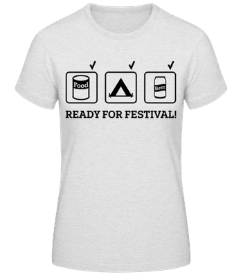 Ready For Festival - Camiseta básica de mujer - Gris moteado - delante
