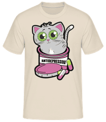 Antidepressiva Katze · Männer Basic T-Shirt