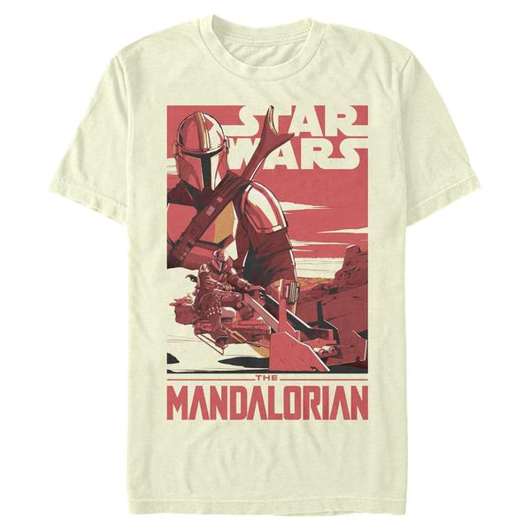 Aperçu: Star Wars - The Mandalorian - Skupina Mad Mando Poster - Homme T-shirt - Crème - Devant