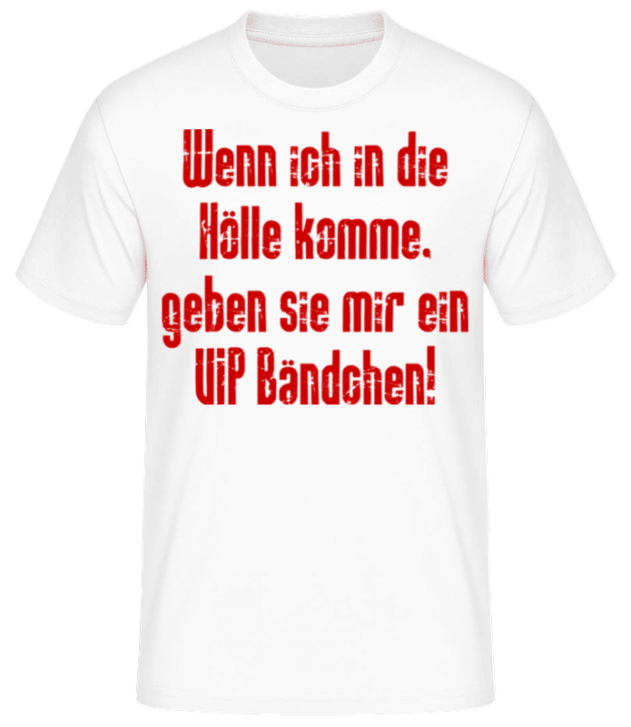 Vorschau: VIP Hölle - Männer Basic T-Shirt - Weiß - Vorne