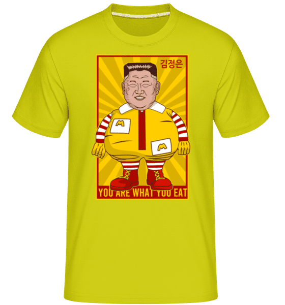 Preview: McDonald Jong Un -  Shirtinator Men's T-Shirt - Lime - Front