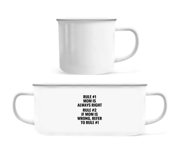 Aperçu: Mom Is Always Right - Tasse Émaillée - Blanc - Devant
