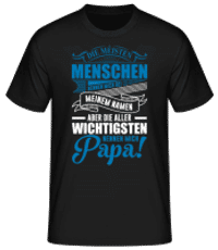 Die Wichtigsten Nennen Mich Papa 1 - Männer Basic T-Shirt - Schwarz - Vorne