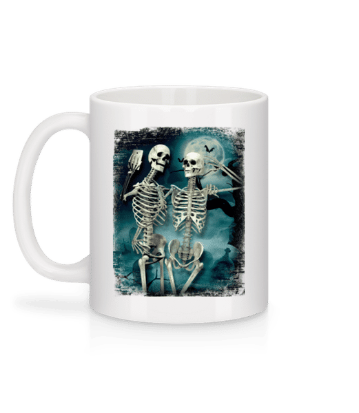 Aperçu: Selfie De Squelette - Mug en céramique blanc - Blanc - Derrière