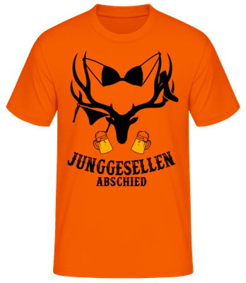 Junggesellenabschied BH-Hirsch - Männer T-Shirt B&C - Orange - Vorne