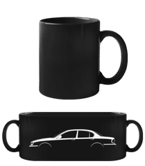 'Jaguar X-Type' Silhouette · Taza negra