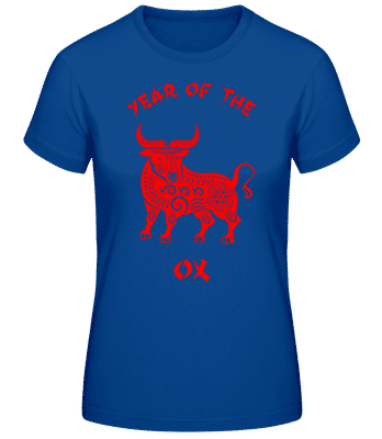 Chinese Zodiac Year Of The Ox - Frauen Basic T-Shirt - Royalblau - Vorne