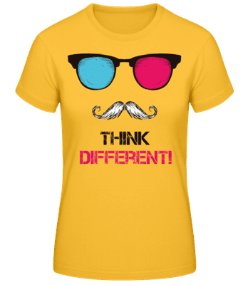 Think Different Hipster - Women's B&C T-Shirt - Golden yellow - Front