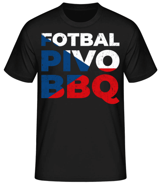 Aperçu: Fotbal Pivo BBQ - T-shirt standard Homme - Noir - Devant