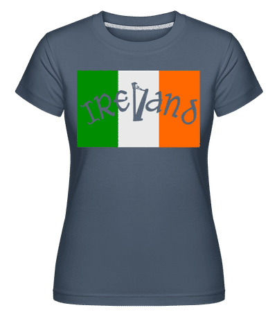 Ireland Flag -  Shirtinator Women's T-Shirt - Denim - Front
