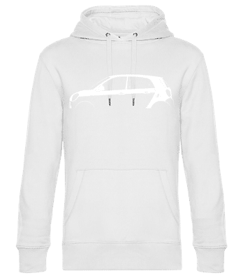 'Smart Forfour (W453)' Silhouette - Pánska štandardná mikina s kapucňou - Biela - Predné