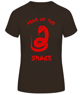 Chinese Zodiac Year Of The Snake - T-shirt standard Femme - Marron - Devant