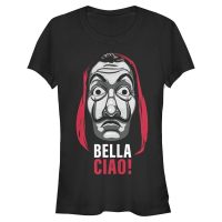 Netflix - Money Heist - Mask Bella Ciao - Women's T-Shirt - Black - Front