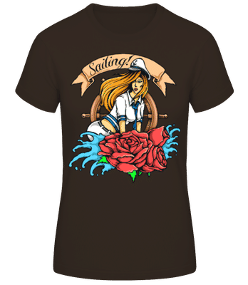 Sailor Girl - T-shirt standard Femme - Marron - Devant