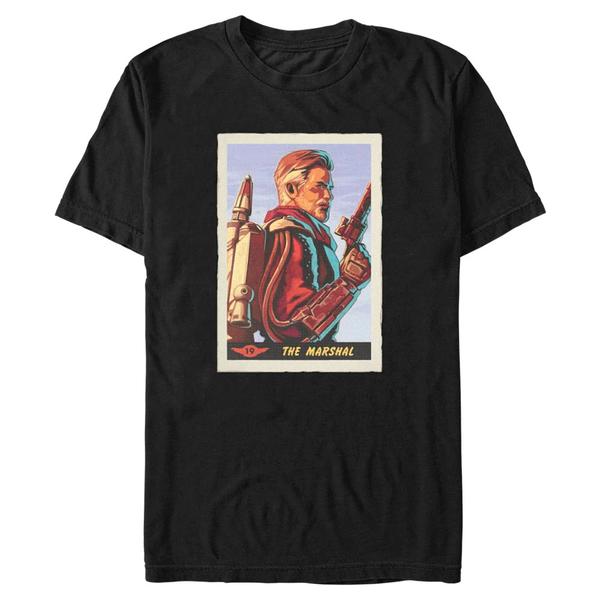 Aperçu: Star Wars - The Mandalorian - Bounty Hunter Marshal Card - Homme T-shirt - Noir - Devant