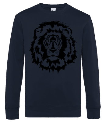 Lion Noir - Sweat-shirt standard pour homme - Bleu marine - Devant