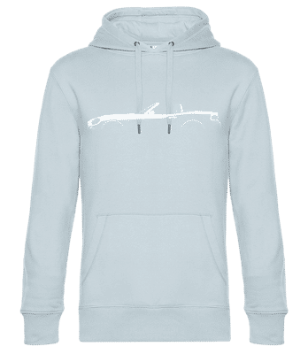 'Fiat 124 Spider (2016)' Silhouette - Pánská standardní mikina s kapucí - Světle modrá - Napřed