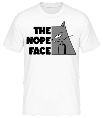The Nope Face - Männer Basic T-Shirt - Weiß - Vorne