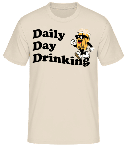 Preview: Daily Day Drinking - Men's B&C T-Shirt - Cream - Front