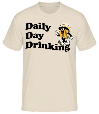 Daily Day Drinking - Men's B&C T-Shirt - Cream - Front