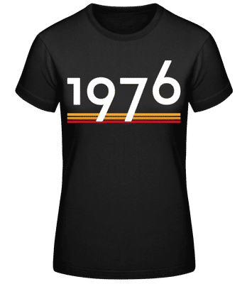 Year 1976 Retro - Camiseta básica de mujer - Negro - delante