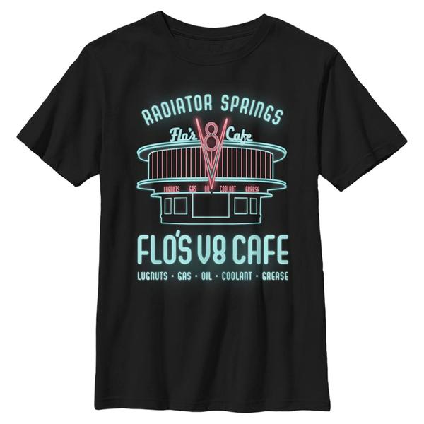 Aperçu: Pixar - Cars - Cars Flo's Cafe Back - Enfant T-shirt - Noir - Devant