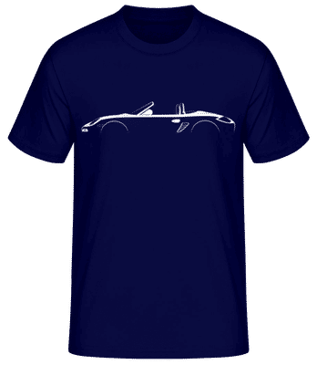 'Porsche Boxster 987' Silhouette - Männer Basic T-Shirt - Marine - Vorne