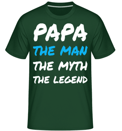 Papa The Man -  Shirtinator Men's T-Shirt - Bottle green - Front