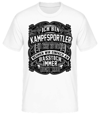 Ich Bin Kampfsportler - Männer Basic T-Shirt - Weiß - Vorne