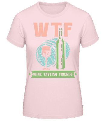 Wine Tasting Friends - Dámske basic tričko - Ružová - Predné