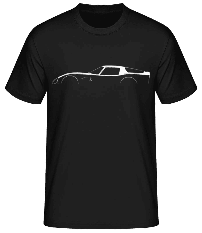 Náhled: 'Alfa Romeo Giulia TZ2' Silhouette - Pánské basic tričko - Černá - Napřed