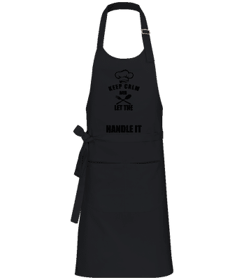 Keep Calm Chef - Professional Apron - Black - Front