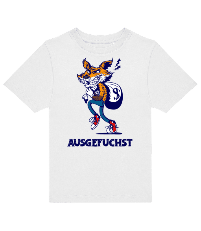 Vorschau: Ausgefuchst - Kinder T-Shirt B&C - Weiß - Vorne
