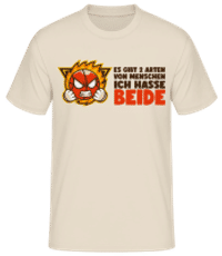 Zwei Arten Von Menschen - Männer Basic T-Shirt - Creme - Vorne