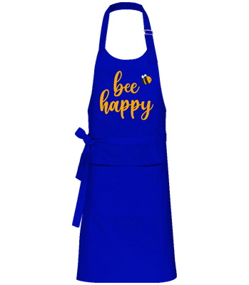 Bee Happy - Professional Apron - Royal blue - Front