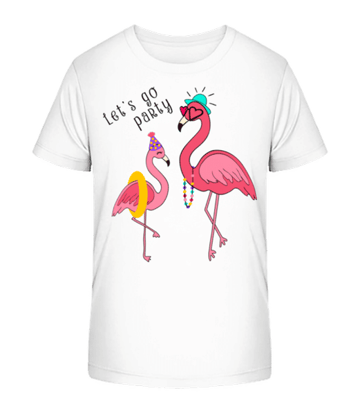 Aperçu: Party Flamingos - T-shirt bio Enfant Stanley Stella 2.0 - Blanc - Devant